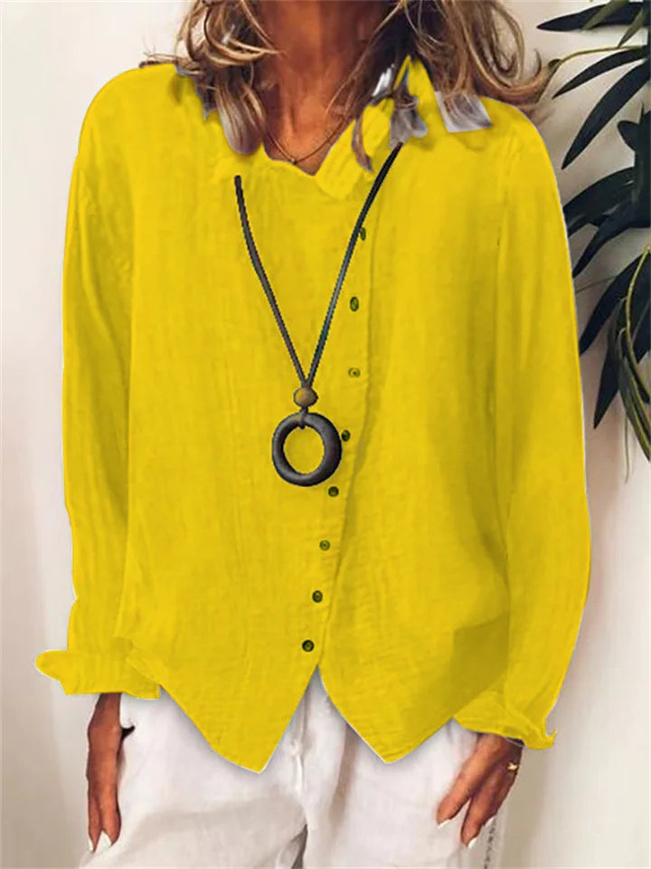 TS | Asymmetric button-up blouse