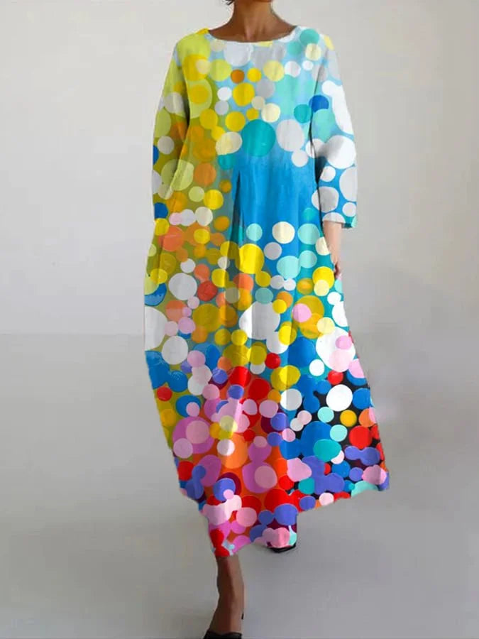LD | Elegante kleurrijke zomer maxi jurk