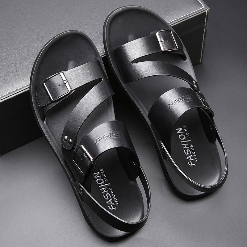 LD | Mens Leren Flats sandalen