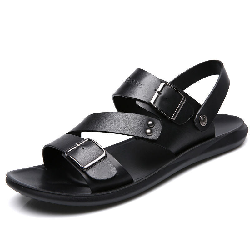LD | Mens Leren Flats sandalen
