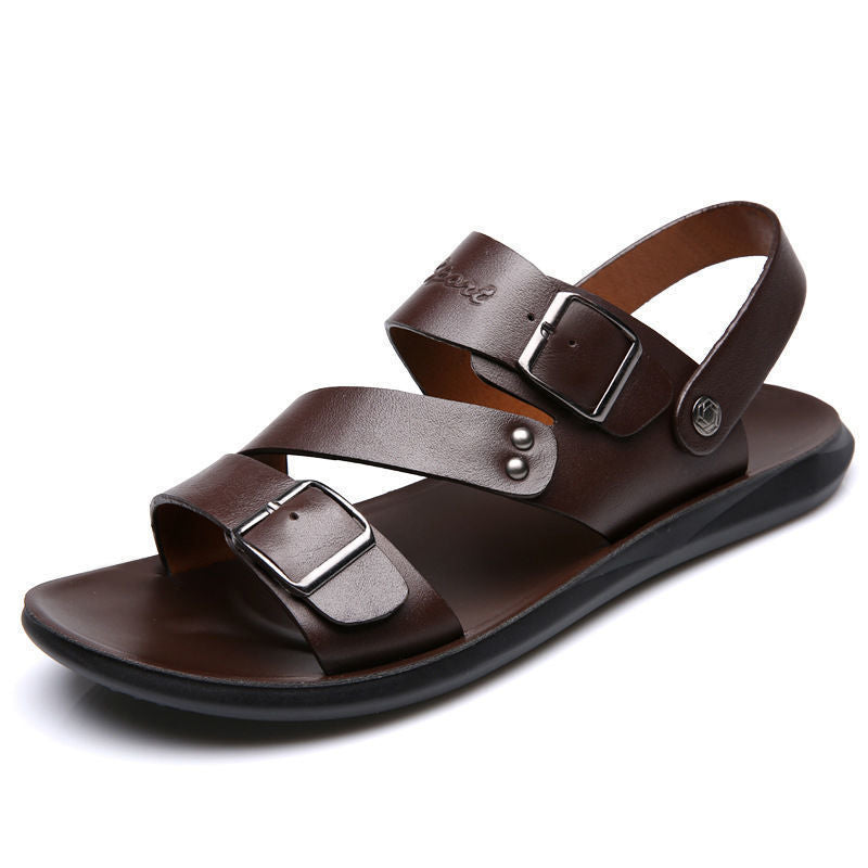 LD | Mens Leren Flats sandalen