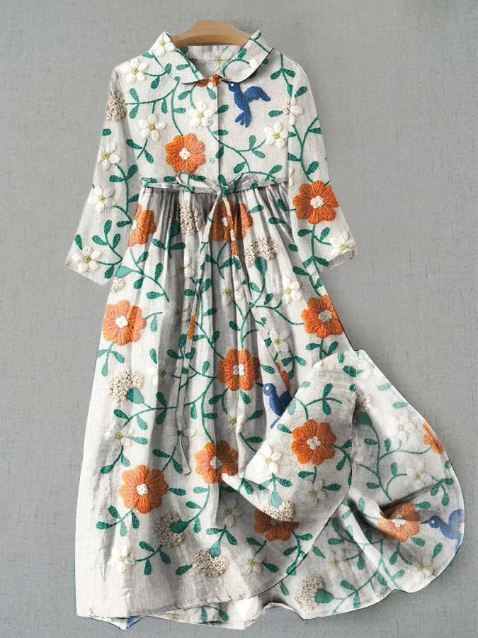 TS | Floral maxi dress with buttons