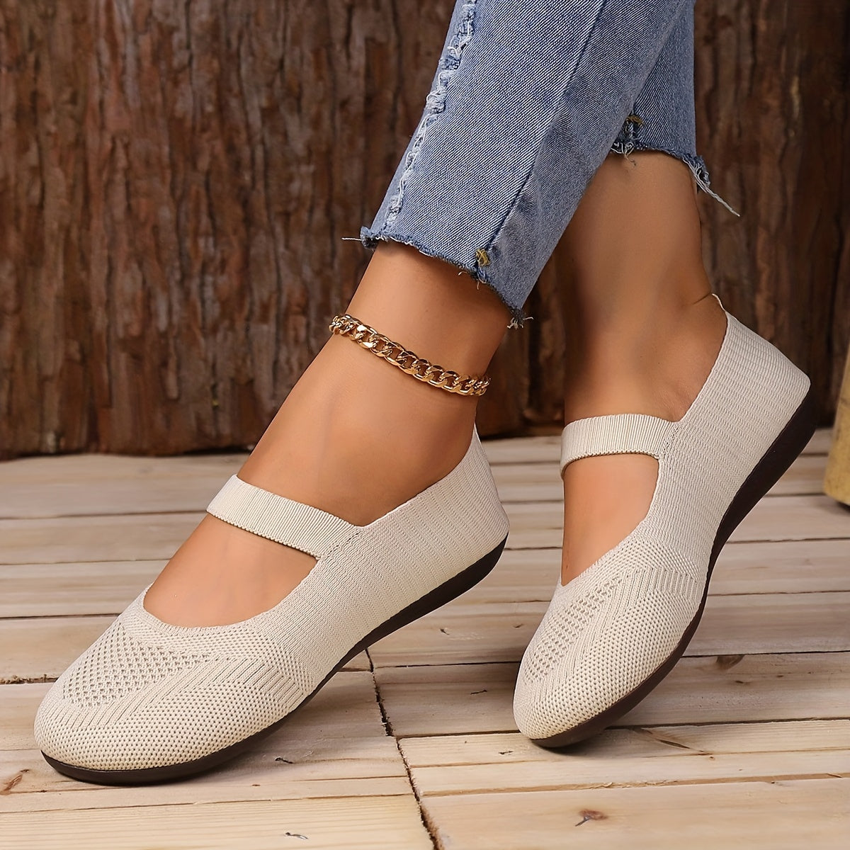 TS | Elegant knitted flats