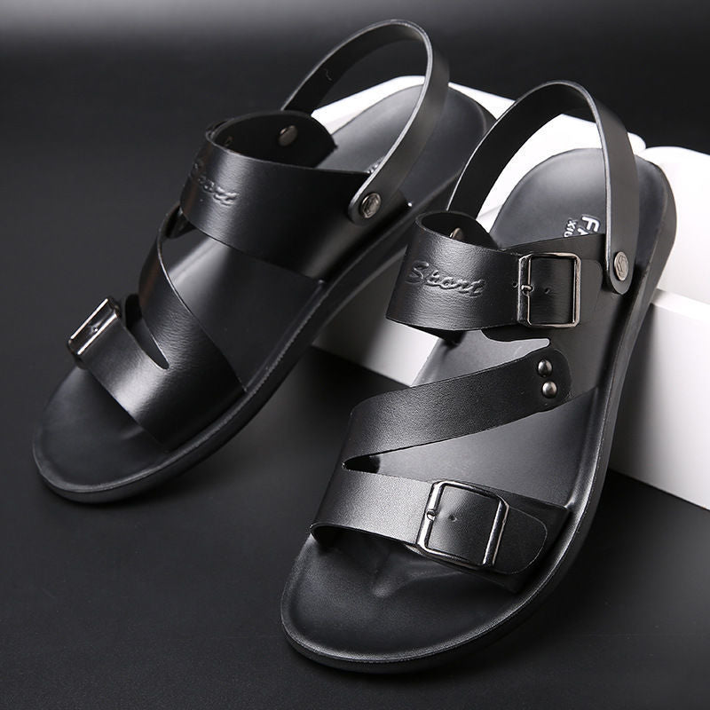 LD | Mens Leren Flats sandalen