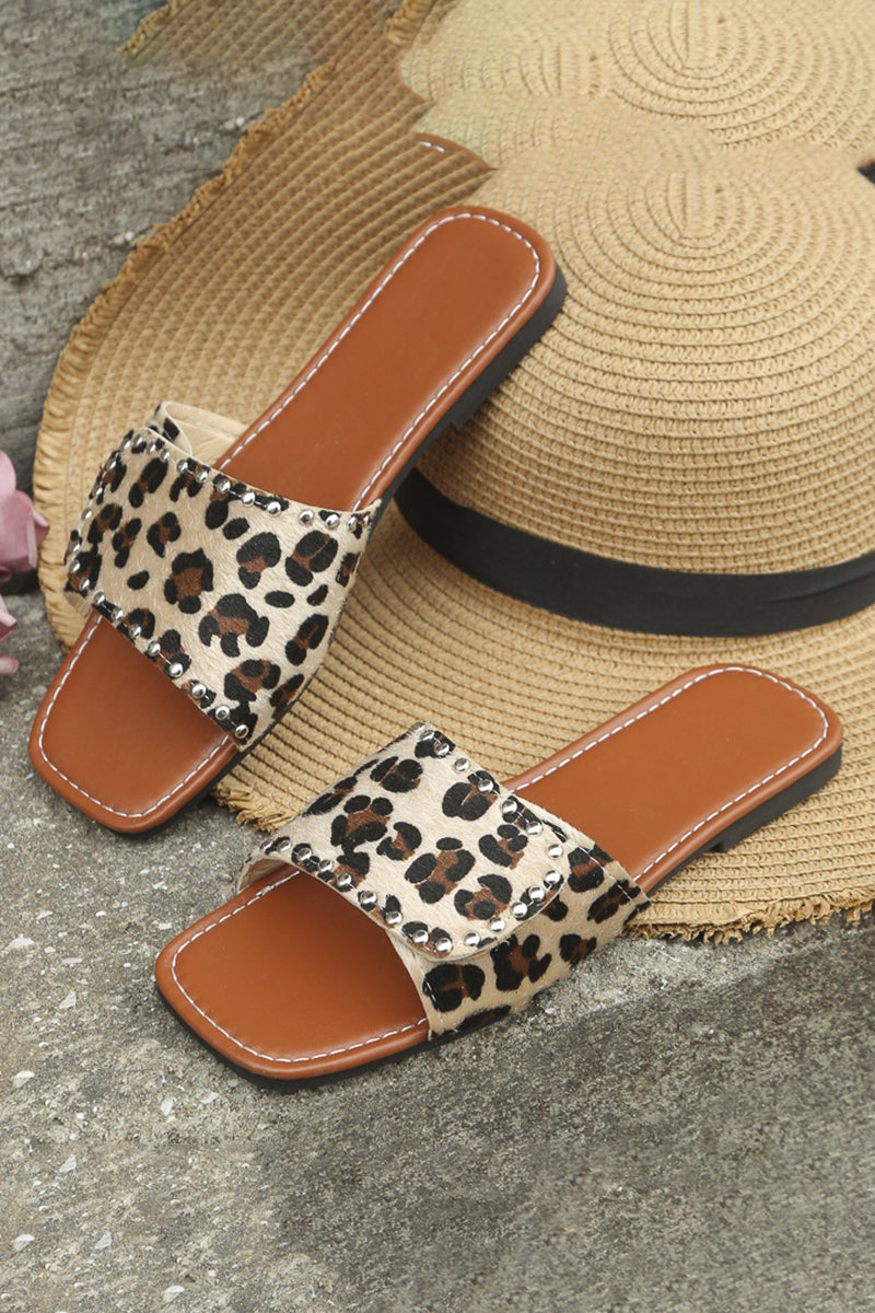LD | Womens Animal Skin Style Peep Toe Sandalen