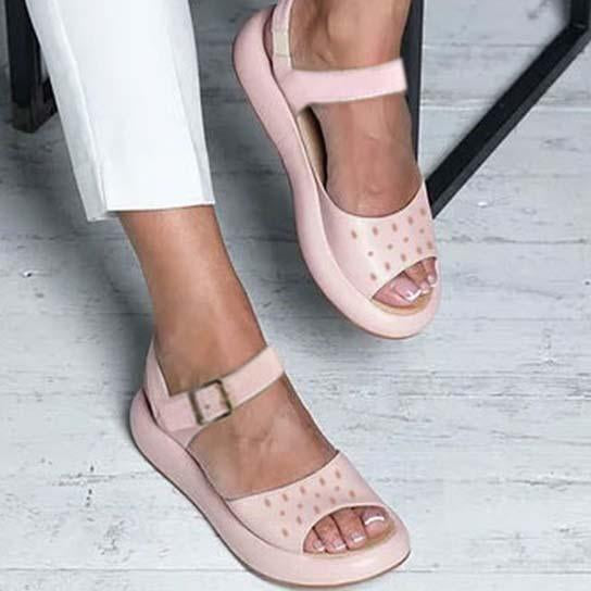 LD | Orthopedisch Peep Toe Platte Sandalen
