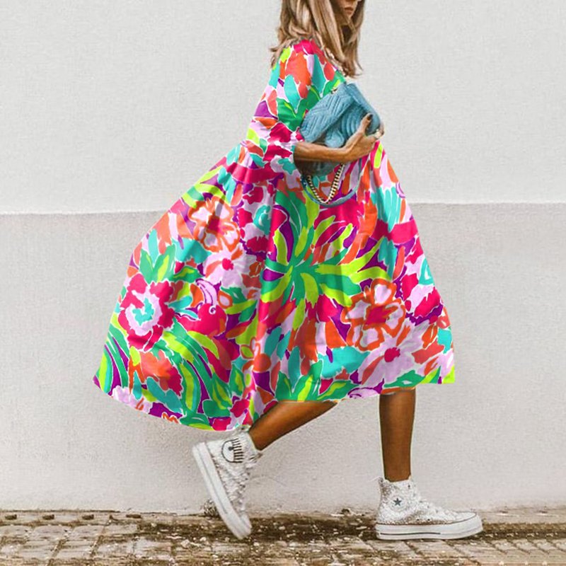 TS | Floral midi dress