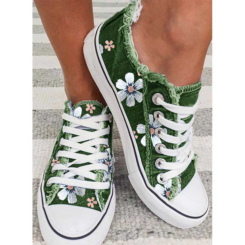 LM | Sneakers with floral print