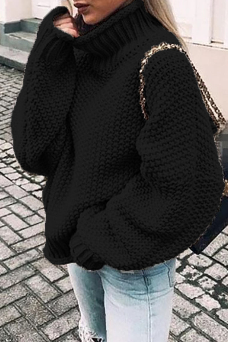 LD | Knusse oversized trui met schildpadhals