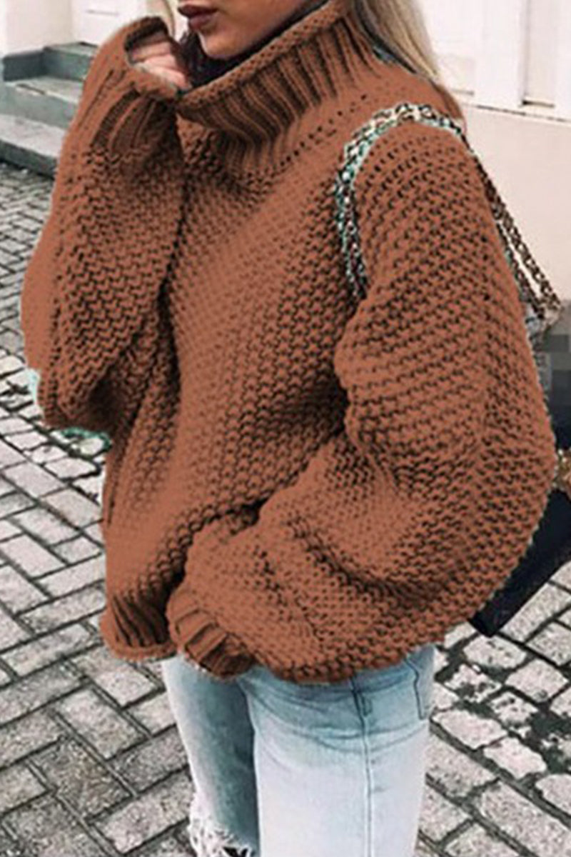 LD | Knusse oversized trui met schildpadhals