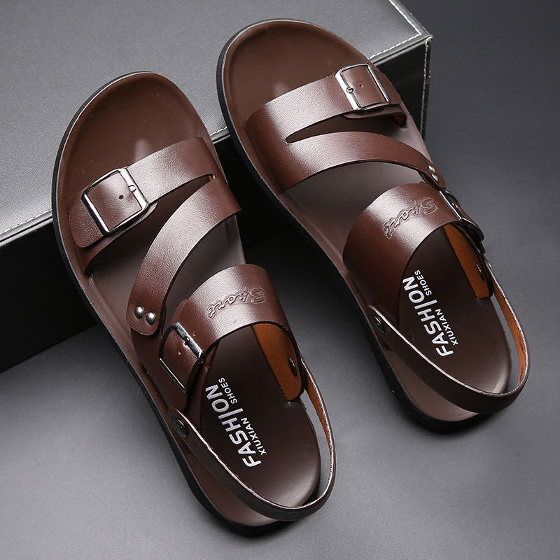 LD | Mens Leren Flats sandalen