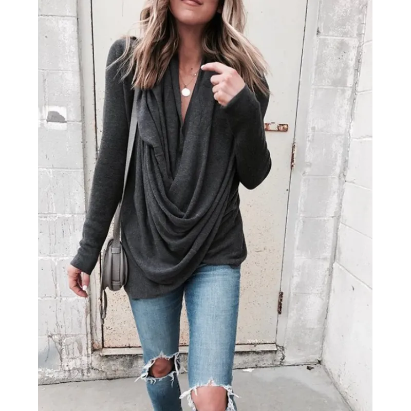 TS | Draped crossover top
