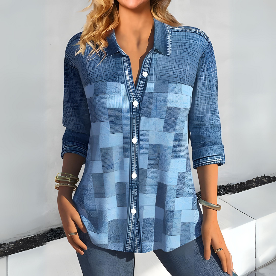 TS | Shirt with buttoned quarter sleeves
