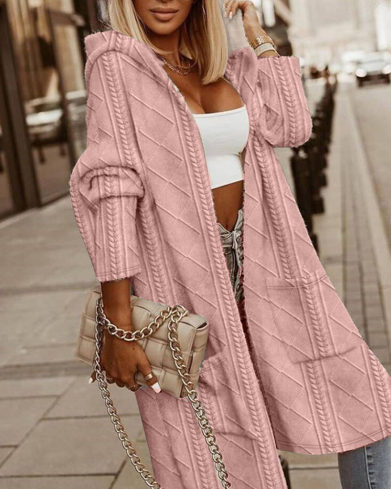 TS | Knitted cardigan with hood
