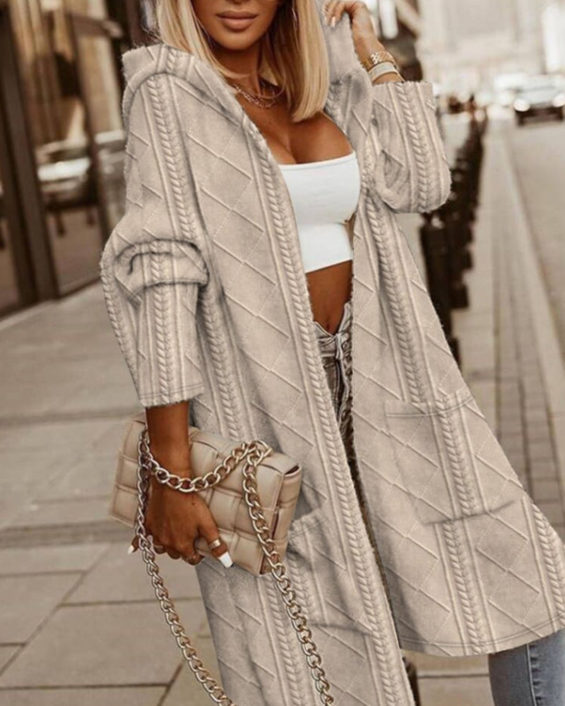 TS | Knitted cardigan with hood