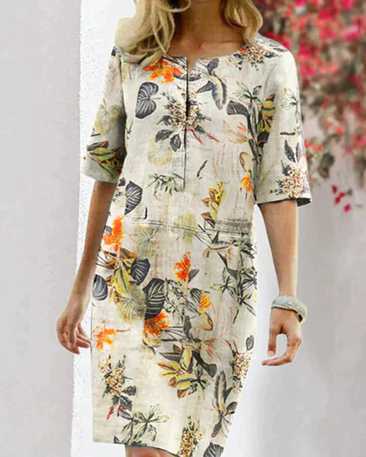 LM | Summer dress with elegant print