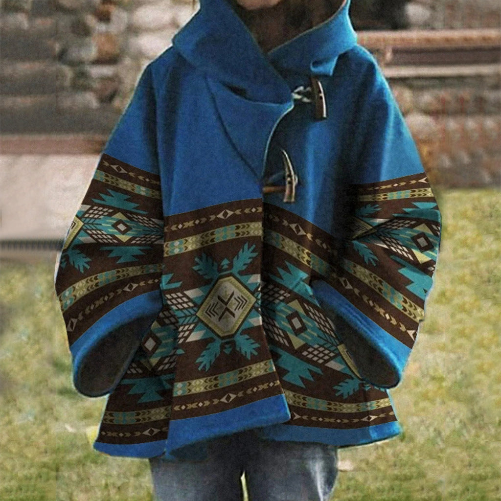 LD | Boho jas met tribalmotief en capuchon