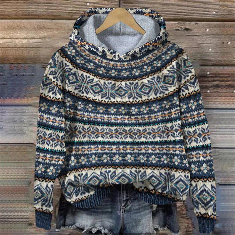 TS | Cozy patterned hoodie