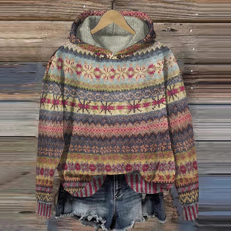 TS | Cozy patterned hoodie