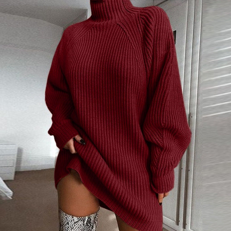 LM | Sweater dress with turtleneck