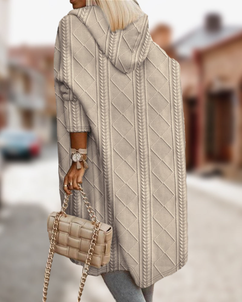 TS | Knitted cardigan with hood