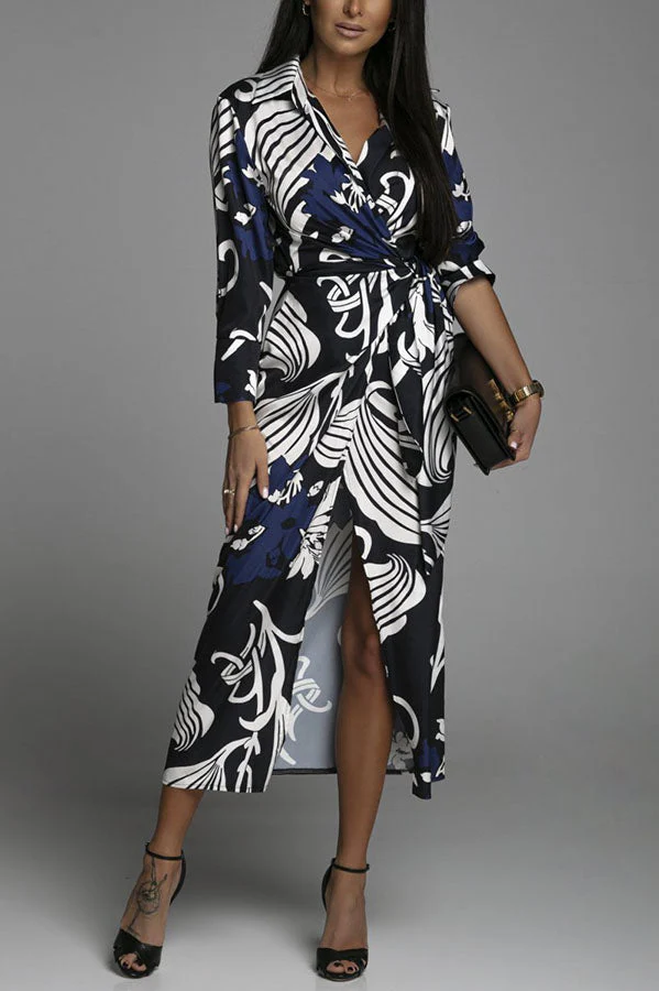 LM | Midi dress with printed shirt