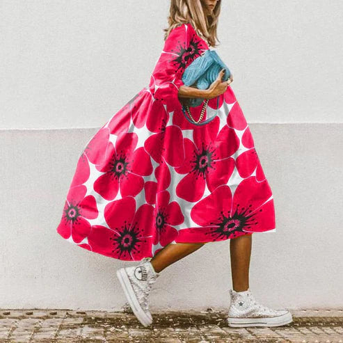TS | Floral midi dress