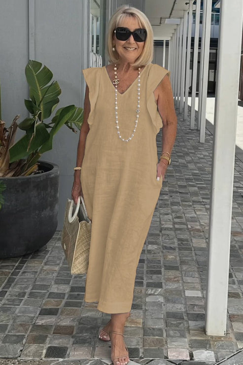 TS | Elegant dress with gathered sleeves