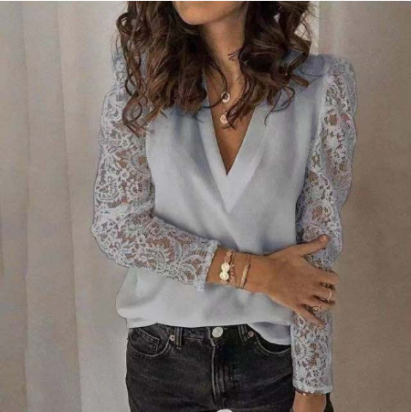 TS | Chic Flower Blouse������