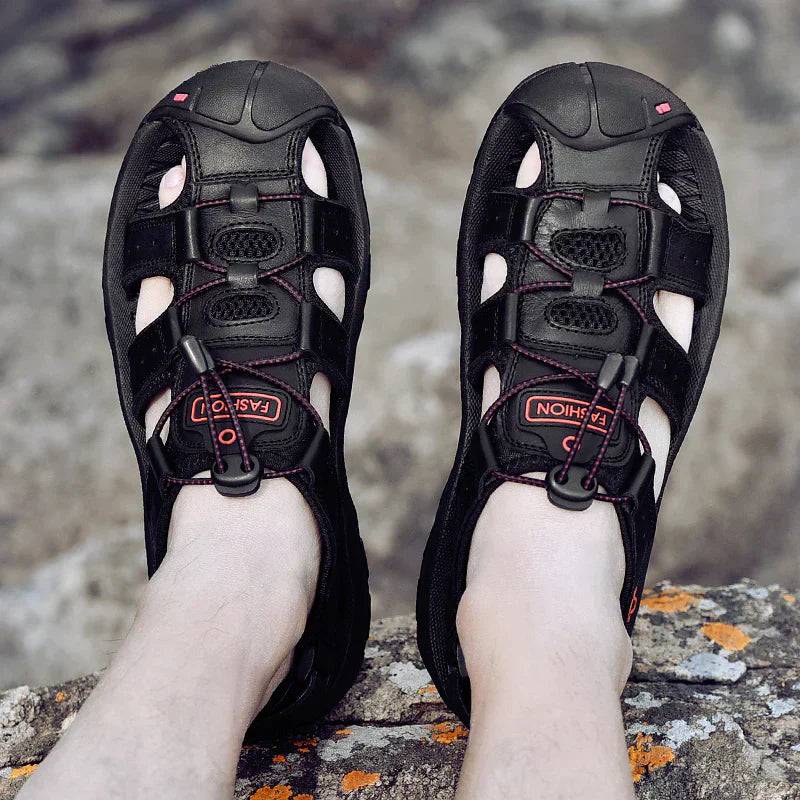 LD | Echt Leer Heren Casual Sandalen Wandelen