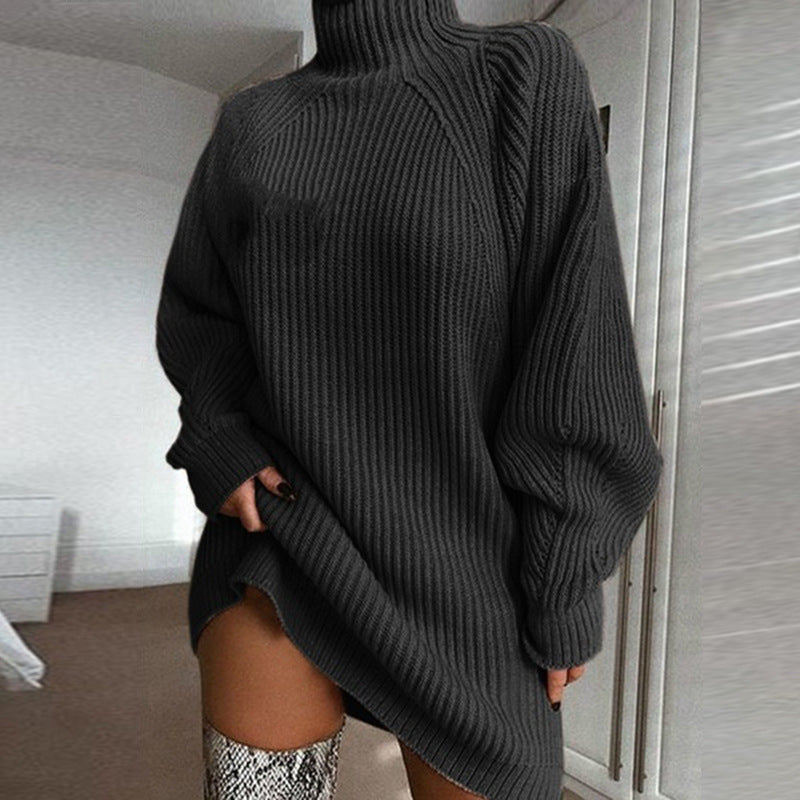 LM | Sweater dress with turtleneck