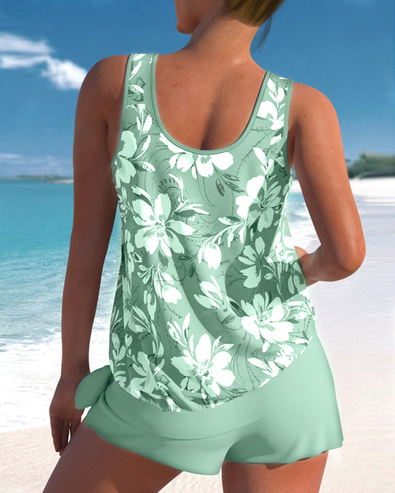 TS | Tankini with floral print