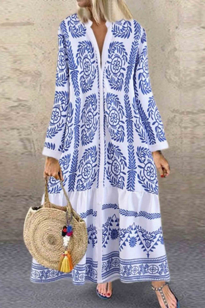 TS | Karol - Oversized dress with high collar and street print