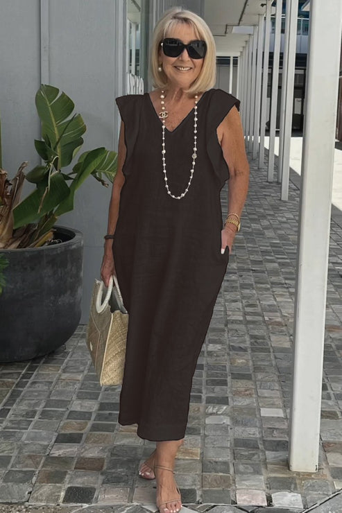 TS | Elegant dress with gathered sleeves