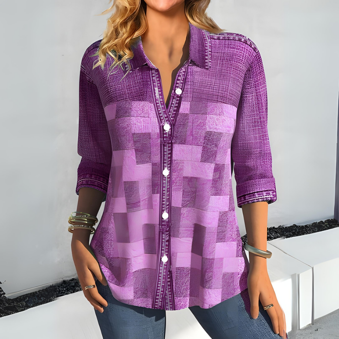 TS | Shirt with buttoned quarter sleeves