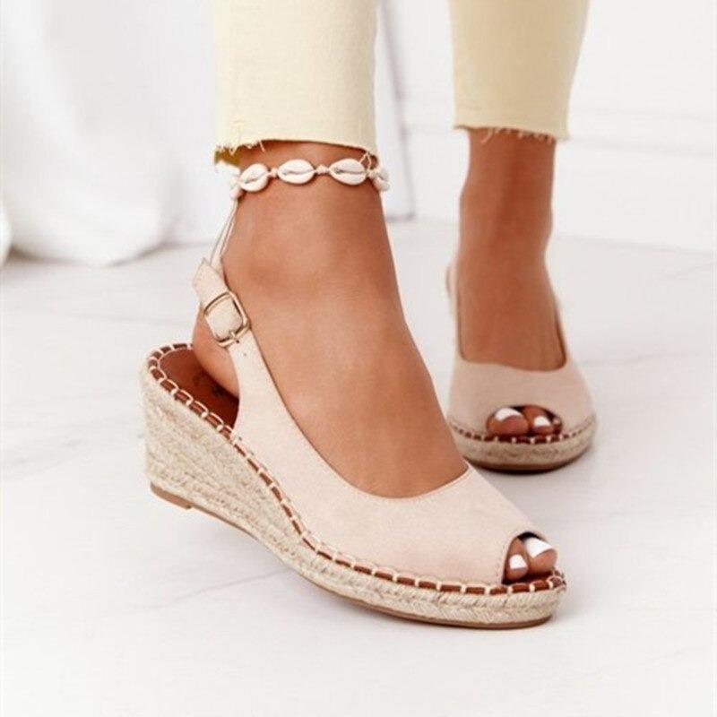 Peep toe wedge sandals wedges Thecurvestory