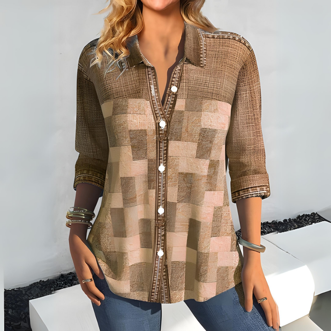 TS | Shirt with buttoned quarter sleeves