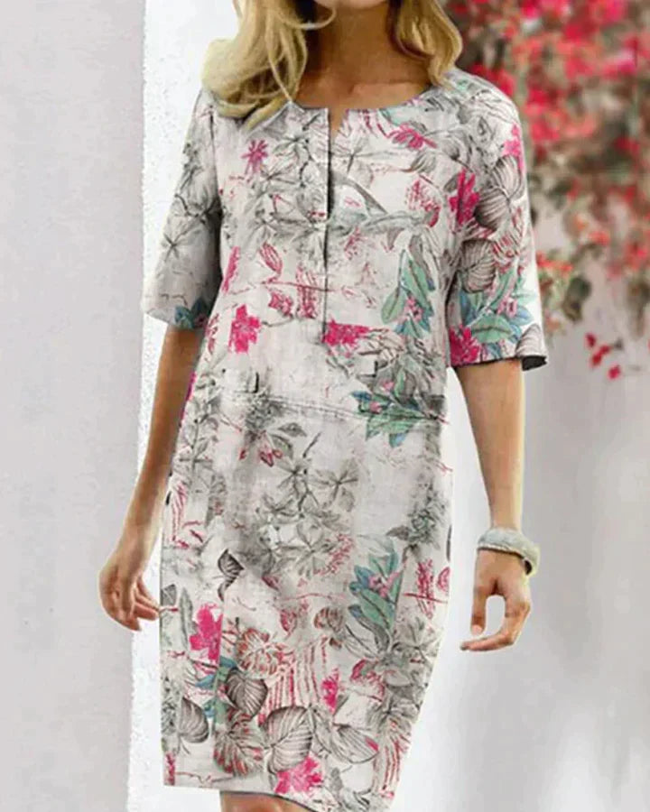 LM | Summer dress with elegant print