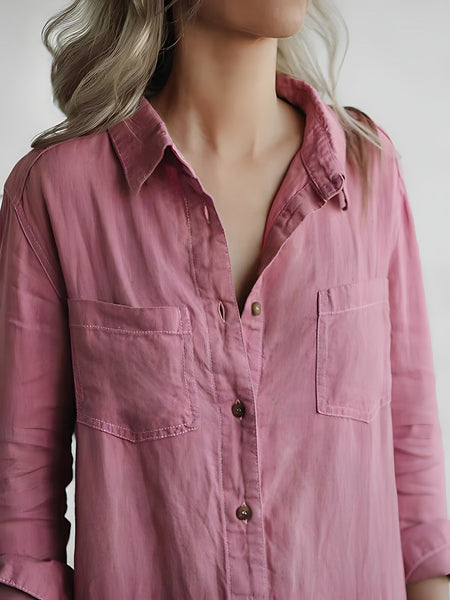 TS | Long-sleeved jumpsuit with button placket