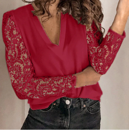 TS | Chic Flower Blouse������