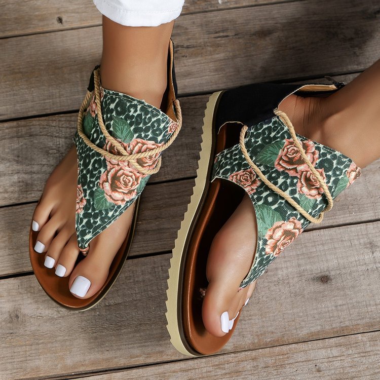 LD | Nieuw Gedrukt Terug Rits Strand Sandalen