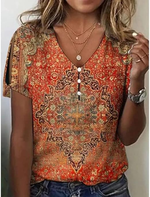 TS | Top with V-neck and sleeves