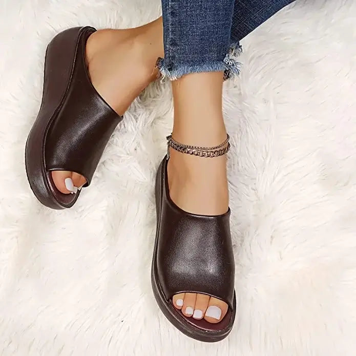 LD | Vrouwen Platform Open Teen Sandalen