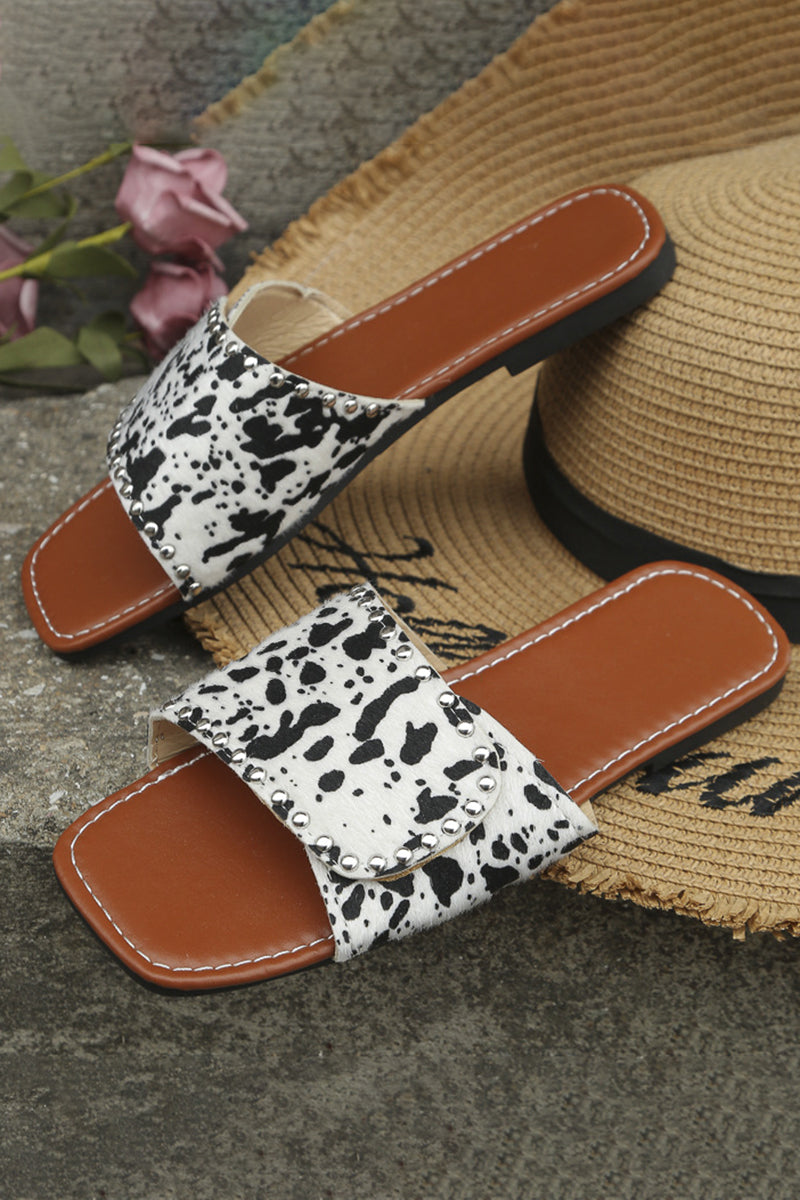 LD | Womens Animal Skin Style Peep Toe Sandalen