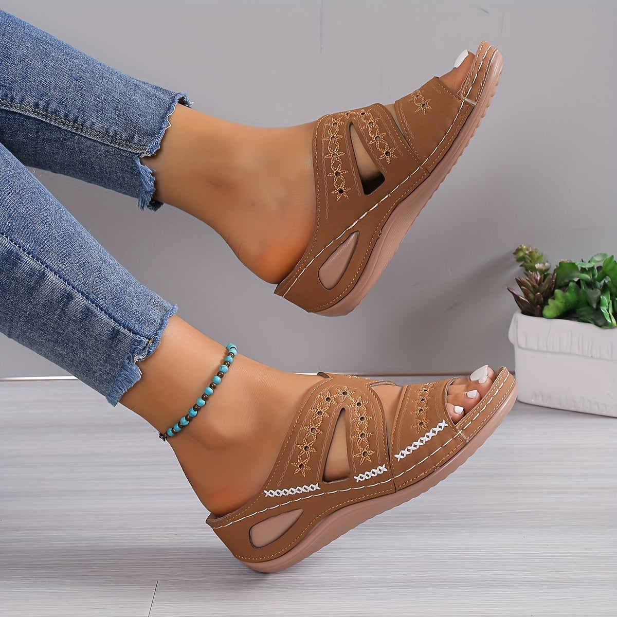 LD | Womens Wedge Fashion Sandalen