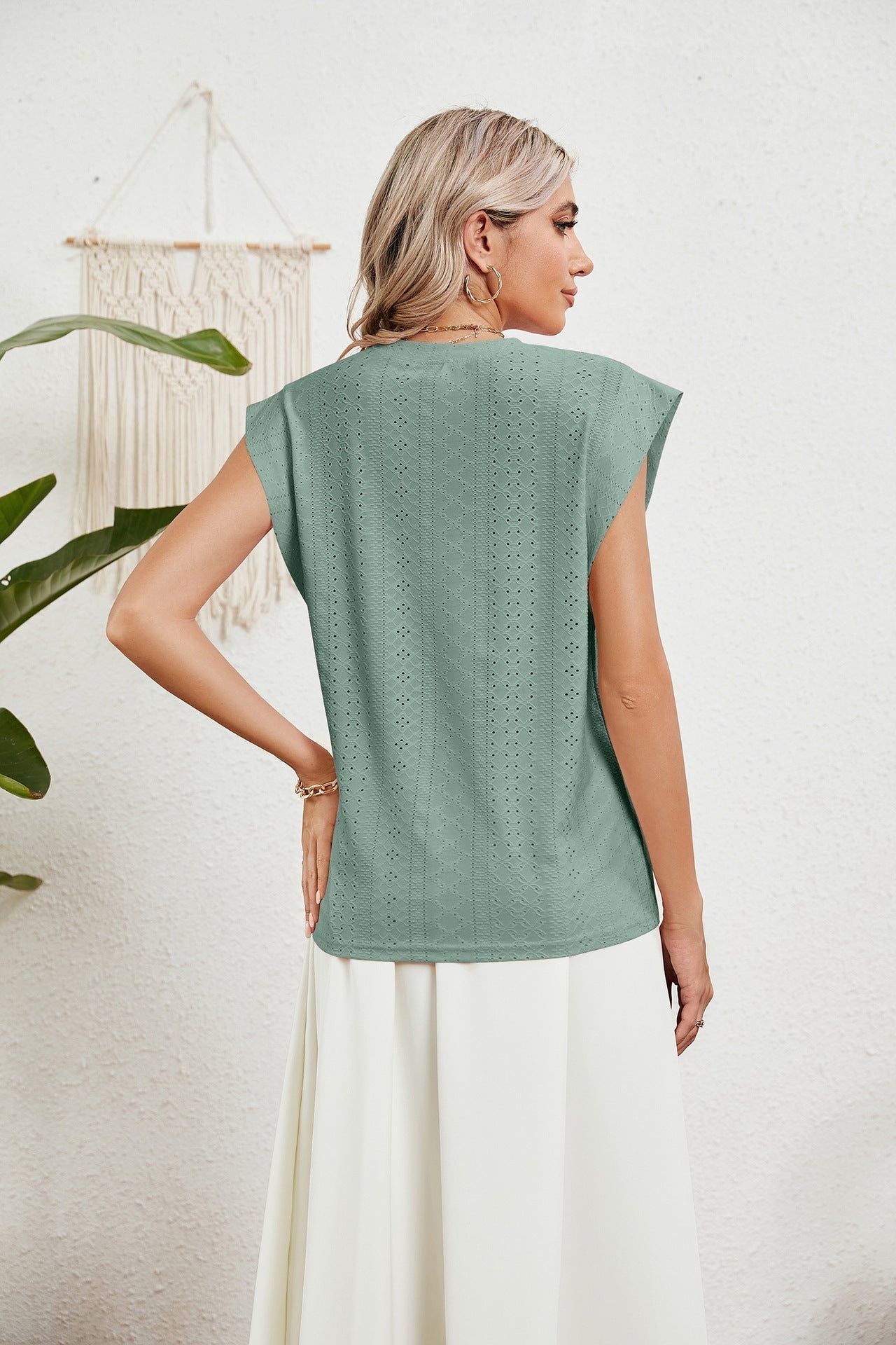 LD | Gilet d'été T-shirt à manches courtes creuses