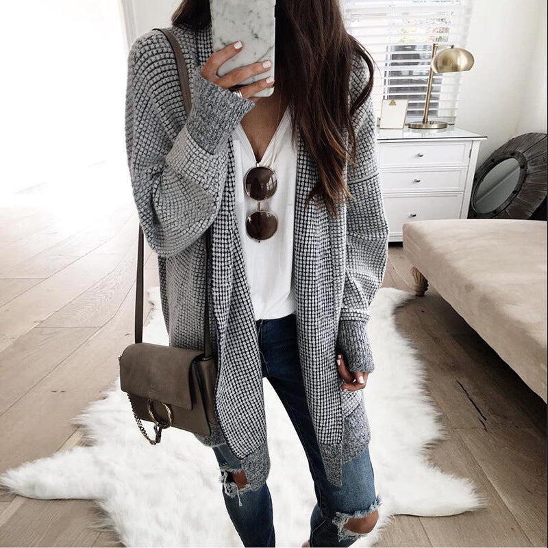 TS | Loose checked cardigan