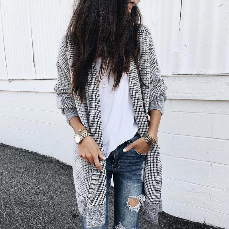 TS | Loose checked cardigan