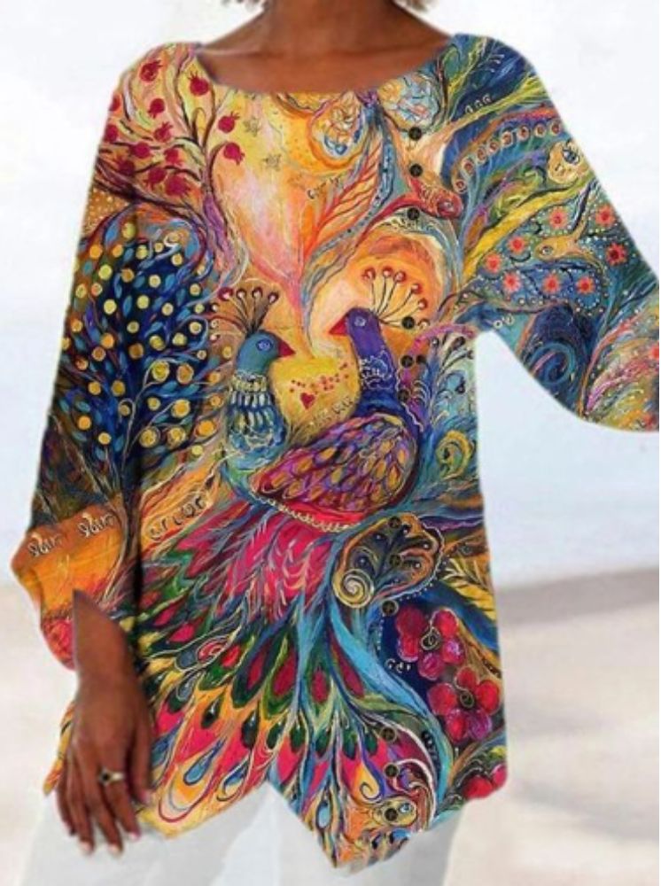 LD | Kleurrijke blouse met print