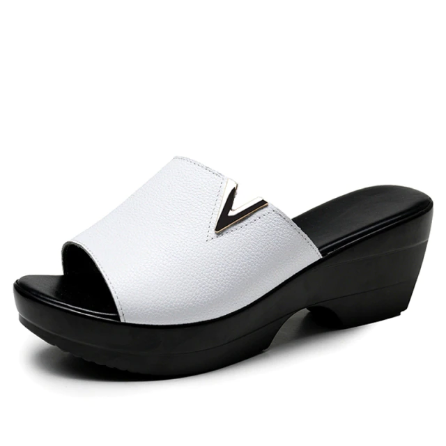 LD | Slip-on Sandalen met middelhoge hakken voor dames